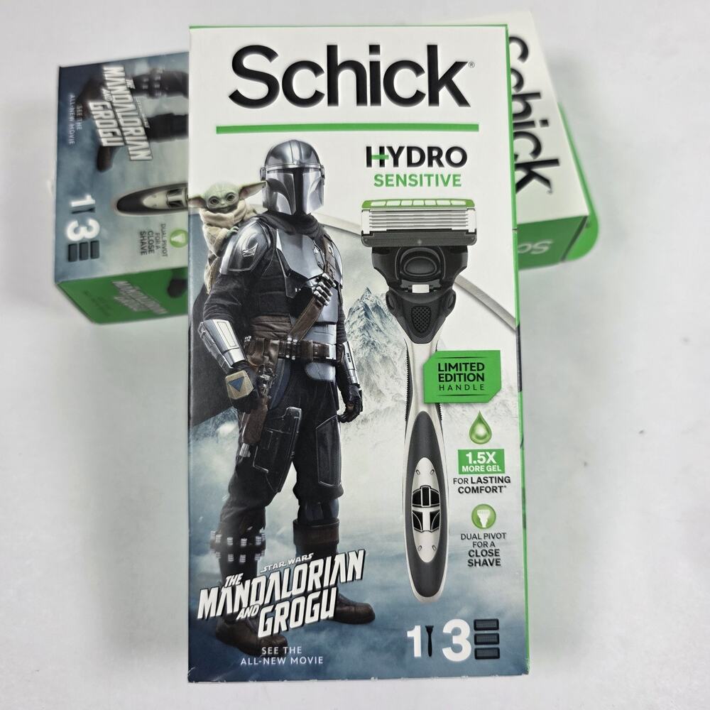 Mandalorian & Grogu MOVIE Schick Hydro Sensitive 5-Blade Razor 1 Razor Lot of 2 - Picture 2 of 8